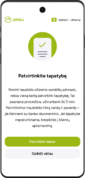 Tapatybės patvirtinimas