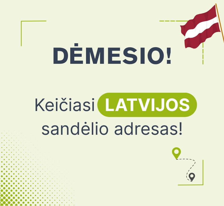 Keičiasi Latvijos sandėlio adresas