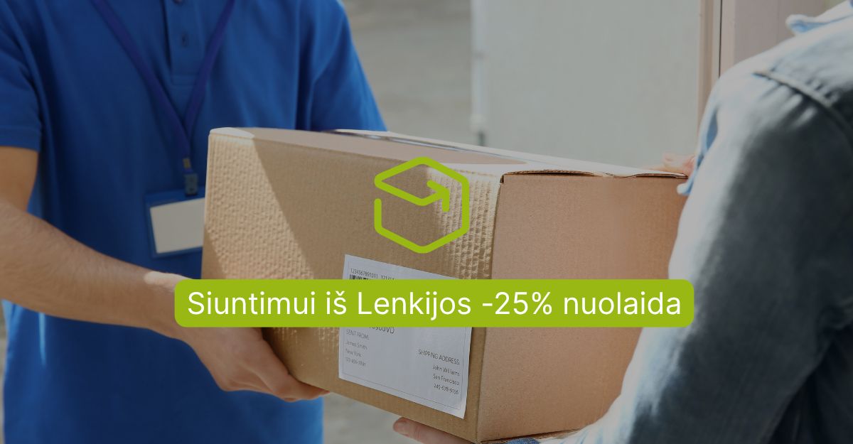 Siuntimas iš Lenkijos pigiau: -25 % nuolaida